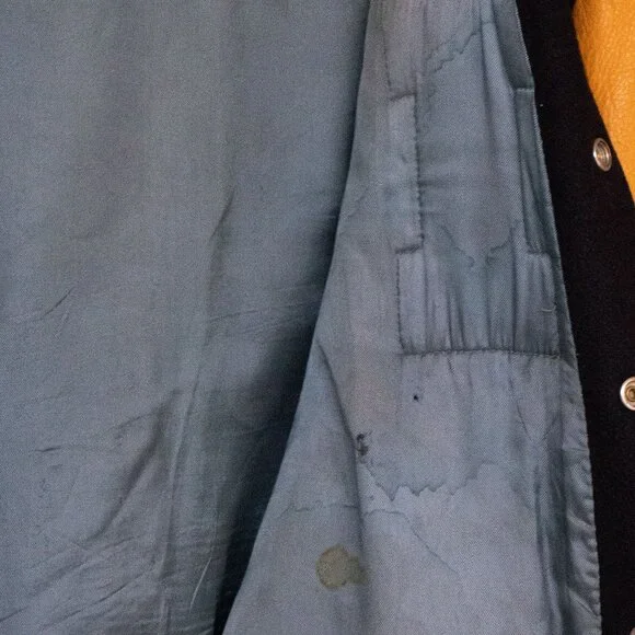 Whiting Vintage 60s Varsity Jacket Leather Wool Collegiate I U of C Preppy Coat